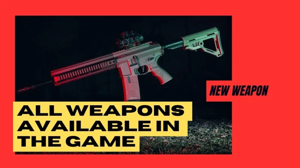 All weapons available in the game